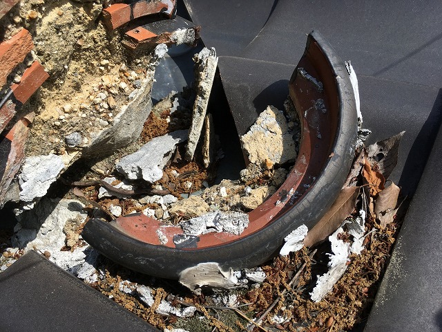 崩壊した鬼巻き付近